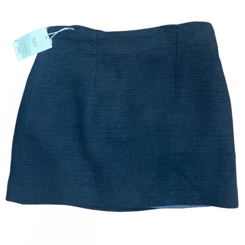 Mango Black Cotton Mini Skirt – Brand New with Tags, Size M